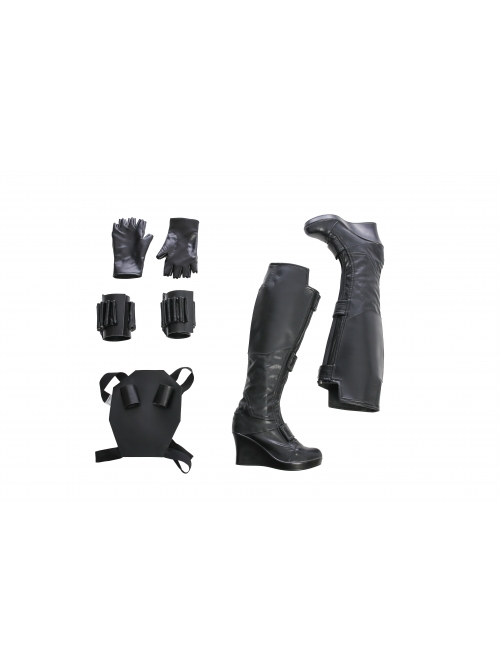 Avengers Infinity War Black Widow Same Black Bodysuit Halloween Cosplay Costume Full Set