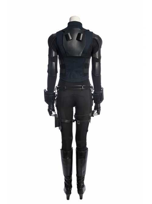Avengers Infinity War Black Widow Same Black Bodysuit Halloween Cosplay Costume Full Set