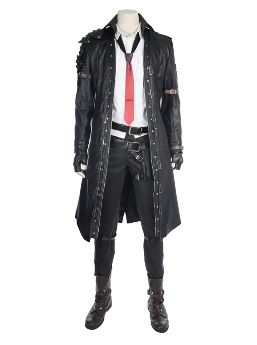 Playerunknown's Battlegrounds Male Role Halloween Cosplay Costume Black Windbreaker Full Set