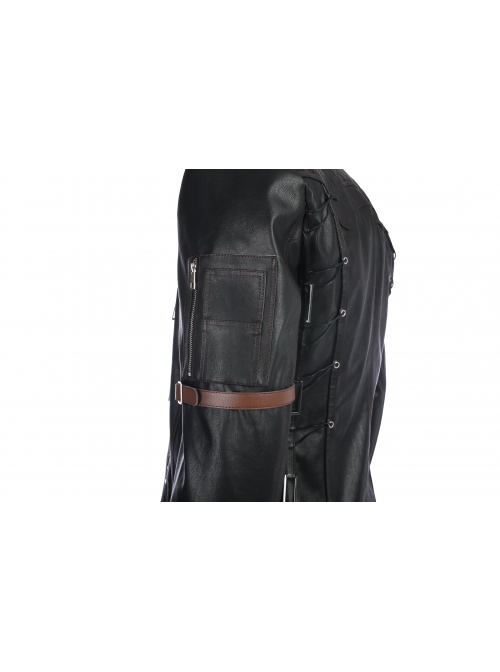 Playerunknown's Battlegrounds Male Role Halloween Cosplay Costume Black Windbreaker Full Set