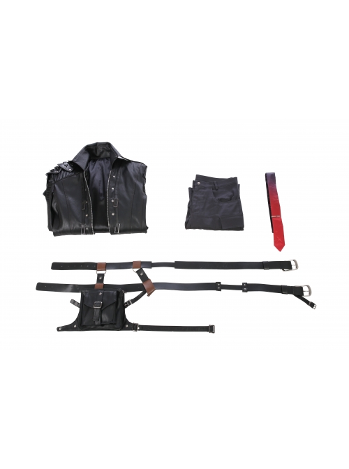 Playerunknown's Battlegrounds Male Role Halloween Cosplay Costume Black Windbreaker Full Set