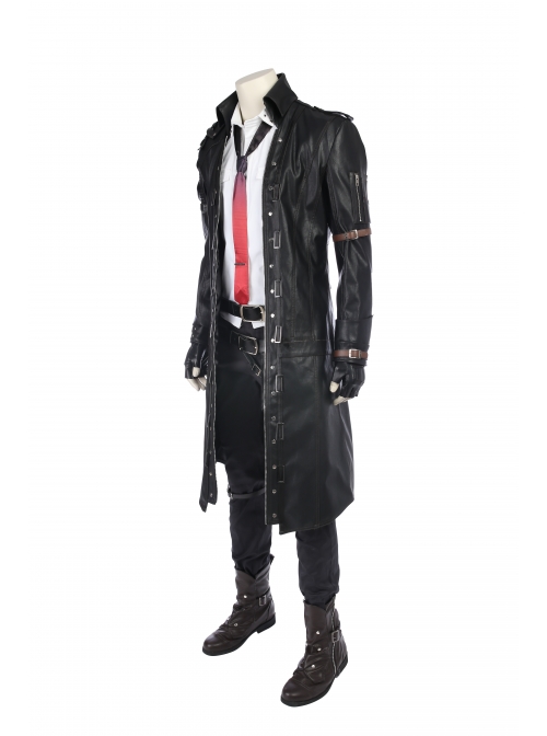Playerunknown's Battlegrounds Male Role Halloween Cosplay Costume Black Windbreaker Full Set