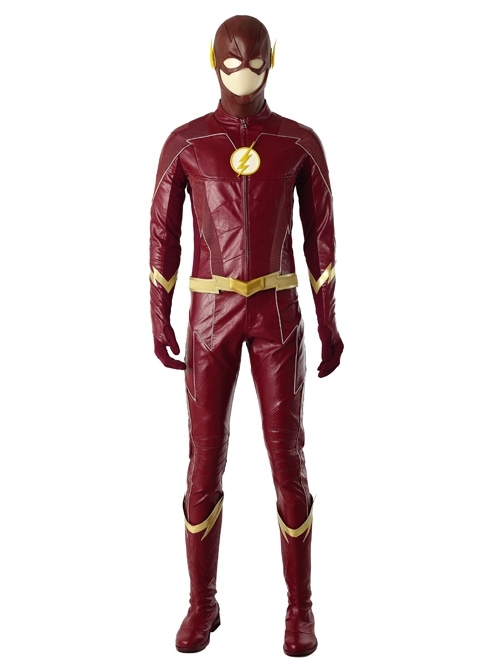 The Flash Season 4 The Flash Barry Allen Battle Suit Halloween Cosplay Costume Full Set