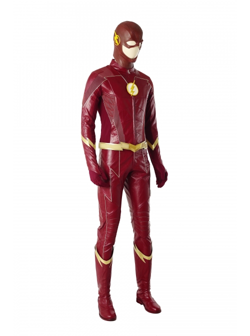 The Flash Season 4 The Flash Barry Allen Battle Suit Halloween Cosplay Costume Full Set
