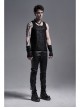 Snake Print Broken Holes Black Gothic Mesh Gloves