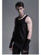 Snake Print Broken Holes Black Gothic Mesh Gloves