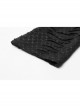 Snake Print Broken Holes Black Gothic Mesh Gloves