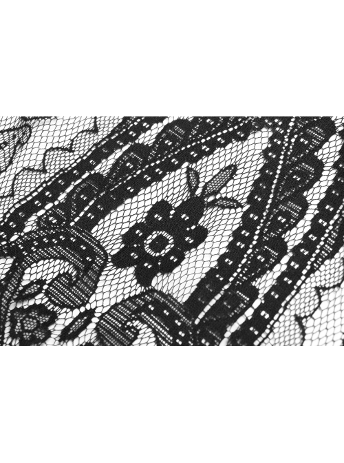 Big Hood Black Gothic Lace Sleeveless Cloak