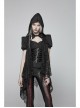 Big Hood Black Gothic Lace Sleeveless Cloak