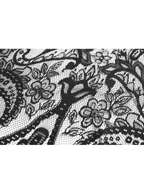 Big Hood Black Gothic Lace Sleeveless Cloak