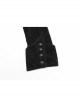 Placket Embroidery Angled Cuff Black Gothic Flocking Lace Shirt