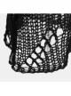 Black Broken Holes Long Sleeve Round Collar Punk Sweater