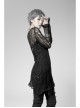 Black Broken Holes Long Sleeve Round Collar Punk Sweater