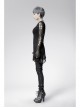 Black Broken Holes Long Sleeve Round Collar Punk Sweater