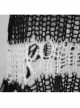 Black And White Broken Holes Long Sleeve Round Collar Punk Sweater