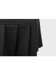 Black Cross Sagging Belt Lace Hem Punk Short Skirt