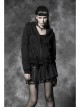 Black Cross Sagging Belt Lace Hem Punk Short Skirt
