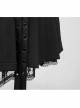 Black Cross Sagging Belt Lace Hem Punk Short Skirt