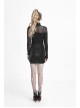 Metal Ring Cross-Connect Irregular Bandage Bag Loop High Waist Back Lace-Up Black Punk Skirt