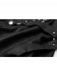 Metal Ring Cross-Connect Irregular Bandage Bag Loop High Waist Back Lace-Up Black Punk Skirt