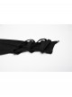 Big Hood Chest Pockets Metal Ring Bandage Roping Mesh Long Sleeve Black Punk T-Shirt