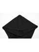 Big Hood Chest Pockets Metal Ring Bandage Roping Mesh Long Sleeve Black Punk T-Shirt