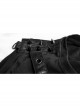 Chest Metal Ring Blasting Cracks Leather Hasp Shoulder Rivet Black Punk Vest