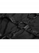 Chest Metal Ring Blasting Cracks Leather Hasp Shoulder Rivet Black Punk Vest