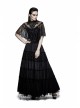 Chest Positioning Flowers Lace Shrug Shawl Buckle Black Gothic T-Shirt