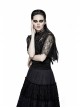 Chest Positioning Flowers Lace Shrug Shawl Buckle Black Gothic T-Shirt