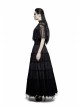 Chest Positioning Flowers Lace Shrug Shawl Buckle Black Gothic T-Shirt