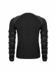 Shoulder Protection Heavy Metal Rings Leather Hasp Long Sleeve Black Punk T-Shirt