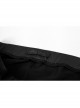 Matt Elastic PU Leather Knitted Splice Mesh Skull Embroidered Black Gothic Leggings