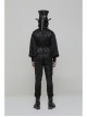 Woven Jacquard High Waist Ribbon Side Pocket Black Gothic Retro Pants