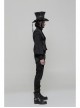 Woven Jacquard High Waist Ribbon Side Pocket Black Gothic Retro Pants