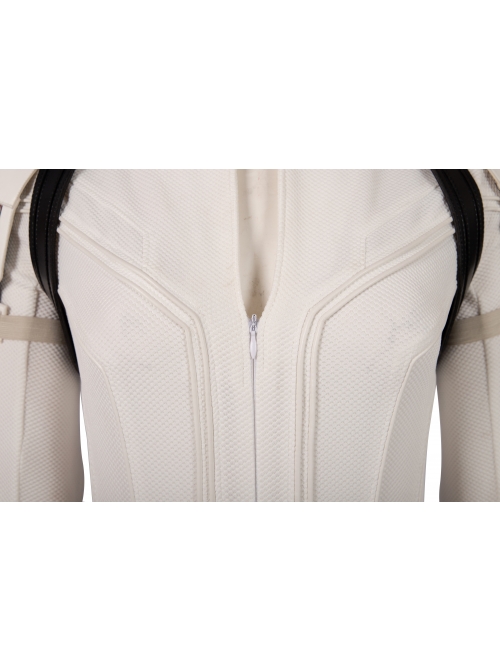 Black Widow Natasha Romanoff White Battle Suit Halloween Cosplay Costume Full Set