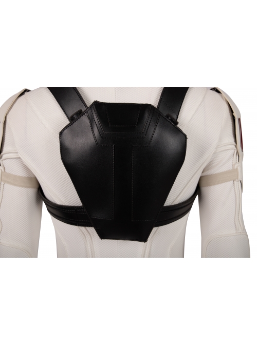 Black Widow Natasha Romanoff White Battle Suit Halloween Cosplay Costume Full Set