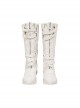 Black Widow Natasha Romanoff White Battle Suit Halloween Cosplay Costume Full Set