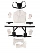 Black Widow Natasha Romanoff White Battle Suit Halloween Cosplay Costume Full Set