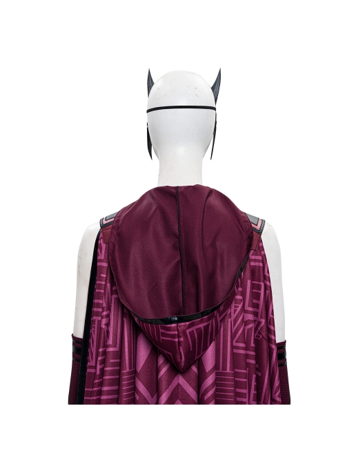 Wanda Vision Scarlet Witch Wanda Django Maximoff Battle Suit Halloween Cosplay Costume Full Set