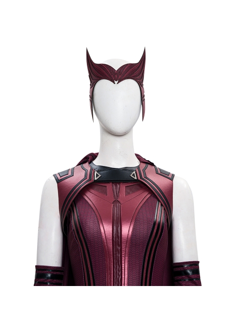 Wanda Vision Scarlet Witch Wanda Django Maximoff Battle Suit Halloween Cosplay Costume Full Set