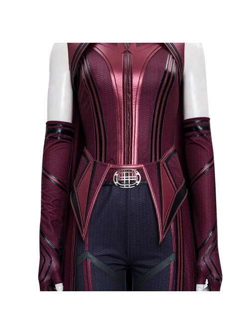 Wanda Vision Scarlet Witch Wanda Django Maximoff Battle Suit Halloween Cosplay Costume Full Set