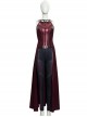 Wanda Vision Scarlet Witch Wanda Django Maximoff Battle Suit Halloween Cosplay Costume Full Set