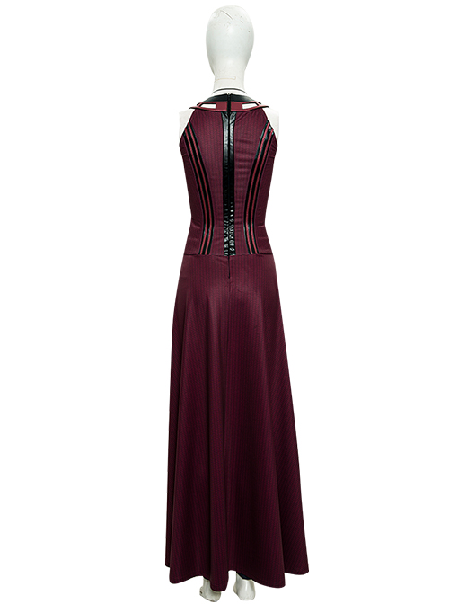 Wanda Vision Scarlet Witch Wanda Django Maximoff Battle Suit Halloween Cosplay Costume Full Set
