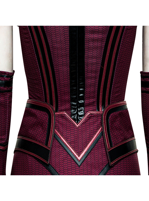 Wanda Vision Scarlet Witch Wanda Django Maximoff Battle Suit Halloween Cosplay Costume Full Set