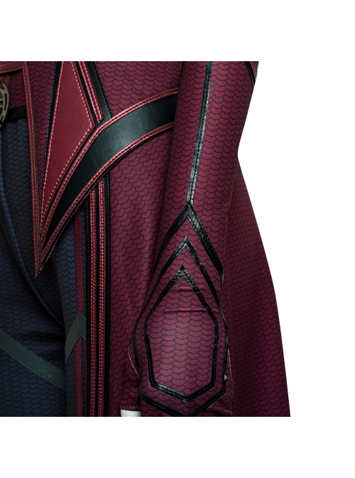 Wanda Vision Scarlet Witch Wanda Django Maximoff Battle Suit Halloween Cosplay Costume Full Set