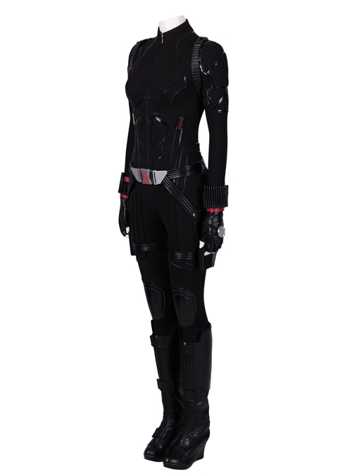 Avengers Endgame Black Widow Natasha Romanoff Black Battle Suit Halloween Cosplay Costume Full Set