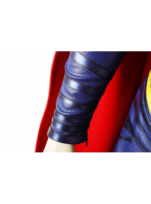 Justice League Superman Clark Kent Blue Battle Suit Halloween Cosplay Costume Bodysuit Full Set
