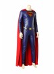 Justice League Superman Clark Kent Blue Battle Suit Halloween Cosplay Costume Bodysuit Full Set