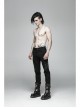 Metal Buckle Eyelet Hasp Ghost Head Rivet Decoration Black Punk Trousers